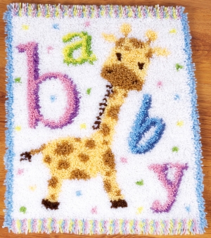 벨기에 Vervaco 정품 스킬자수패키지(래치훅)/ 매트 RUG/ BABY GIRAFFE II-0149292
