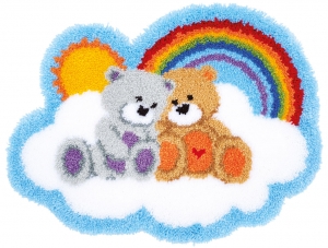 벨기에 Vervaco 정품 스킬자수패키지(래치훅)/ 매트 SHAPED RUG/ CARE BEARS-0166078