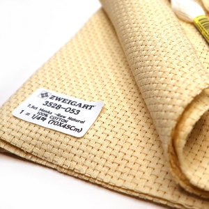 쯔바이 자수원단 7.5카운트-Monks(몽스원단) 펀치니들-Raw Natural/3528-053(140Cm폭)