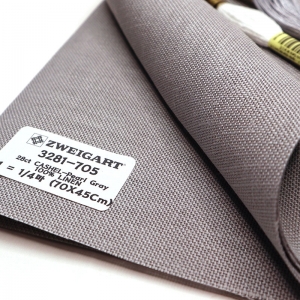 쯔바이 자수원단 28카운트-CASHEL-Pearl Gray/3281-705