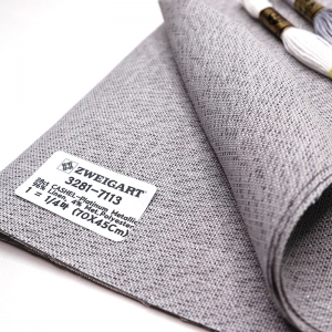 쯔바이 자수원단 28카운트-CASHEL-Platinum Metallic 반짝이/3281-7113