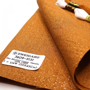 쯔바이 자수원단 32카운트-BELFAST Copper Metallic 반짝이/3609-3131