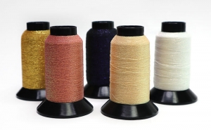 옵션 Kreinik 골드워크 & 미싱(자수)용 메탈릭실 Fine Twist 1000m Cone