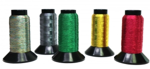 옵션 Kreinik 골드워크 & 미싱(자수)용 메탈릭실 Gimp 1000m Cone