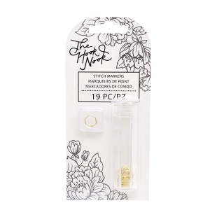 Hook Nook/ Stitch Markers 18개(스티치마커 단수표시링)와 플라스틱보관통-355863