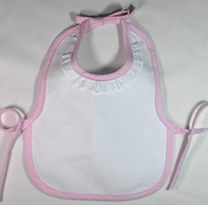 턱받이 긴형(핑크)/303