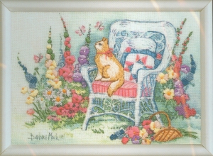 Dimensions 프랑스자수패키지/ (5x7) GARDEN CHAIR-6181