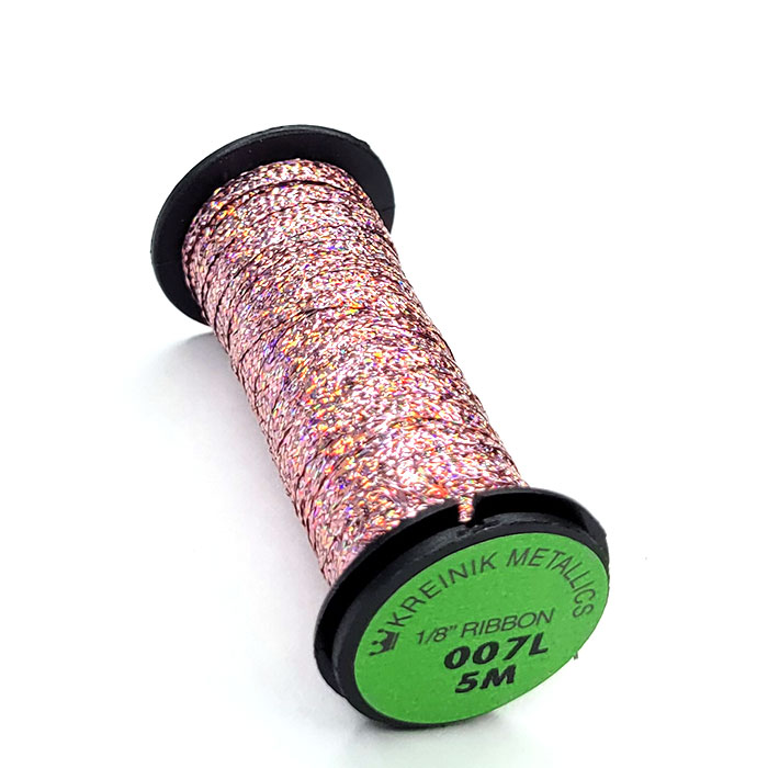 Kreinik 크라이닉자수실 1/8인치 Ribbon 007L Power Pink 5m