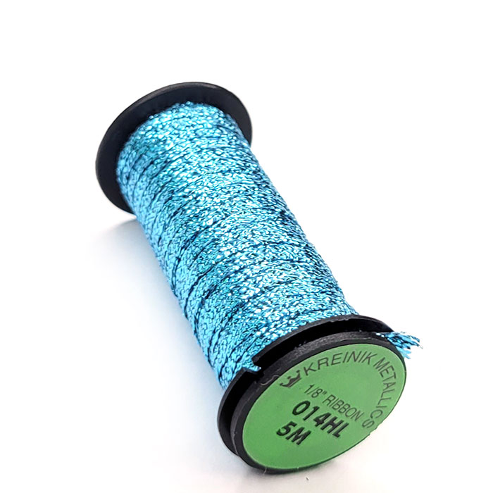 Kreinik 크라이닉자수실 1/8인치 Ribbon 014HL Sky Blue High Lustre 5m