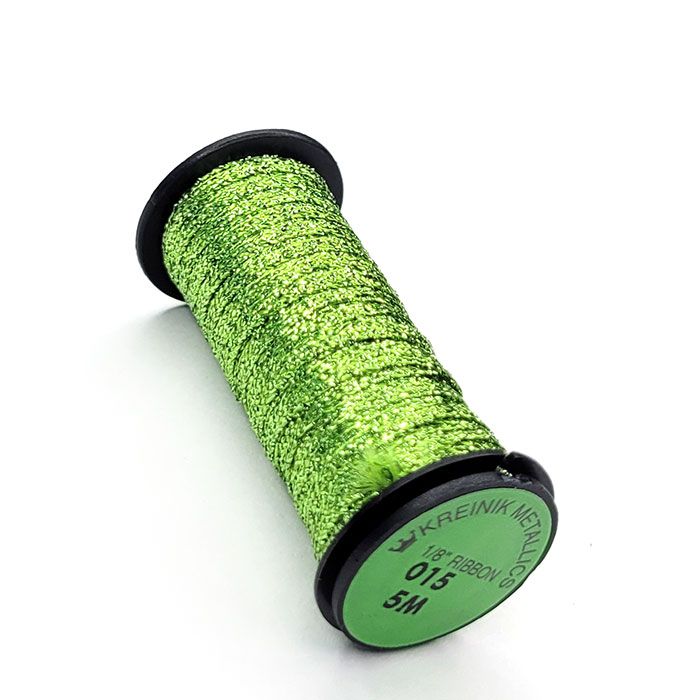 Kreinik 크라이닉자수실 1/8인치 Ribbon 015 Chartreuse 5m