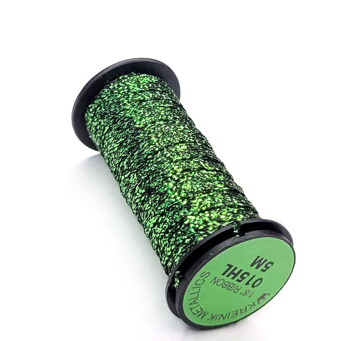 Kreinik 크라이닉자수실 1/8인치 Ribbon 015HL Chartreuse High Lustre 5m