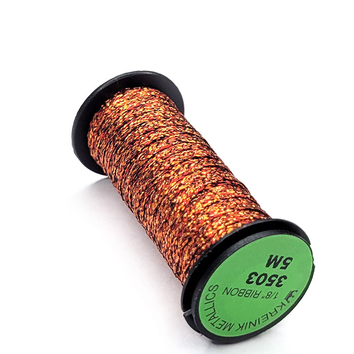 Kreinik 크라이닉자수실 1/8인치 Ribbon 3503 Red Flamenco 5m