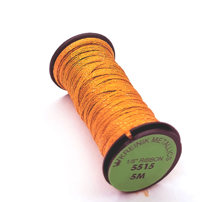 Kreinik 크라이닉자수실 1/8인치 Ribbon 5515 Clementine 5m