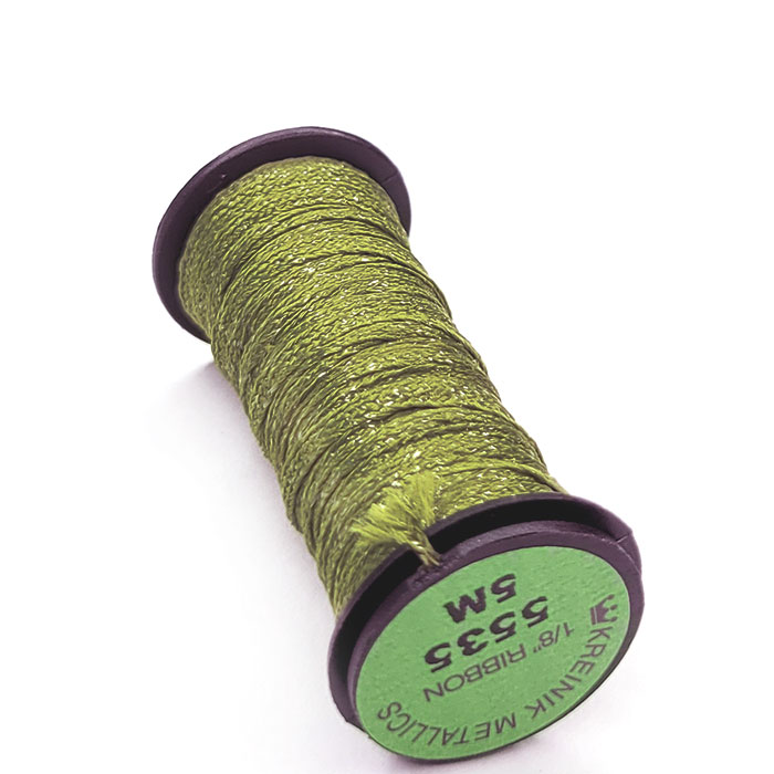 Kreinik 크라이닉자수실 1/8인치 Ribbon 5535 Oregano 5m