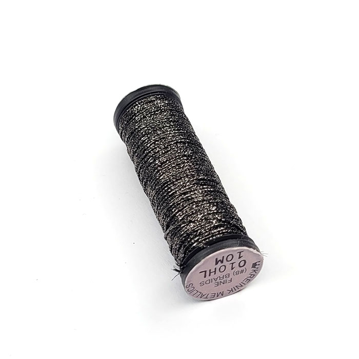 Kreinik 크라이닉자수실 FN(#8) 010HL Steel Grey High Lustre