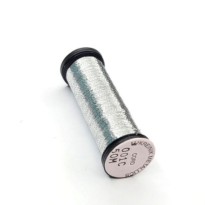 Kreinik 크라이닉자수실 CORD 001C 1PLY(#1) Silver