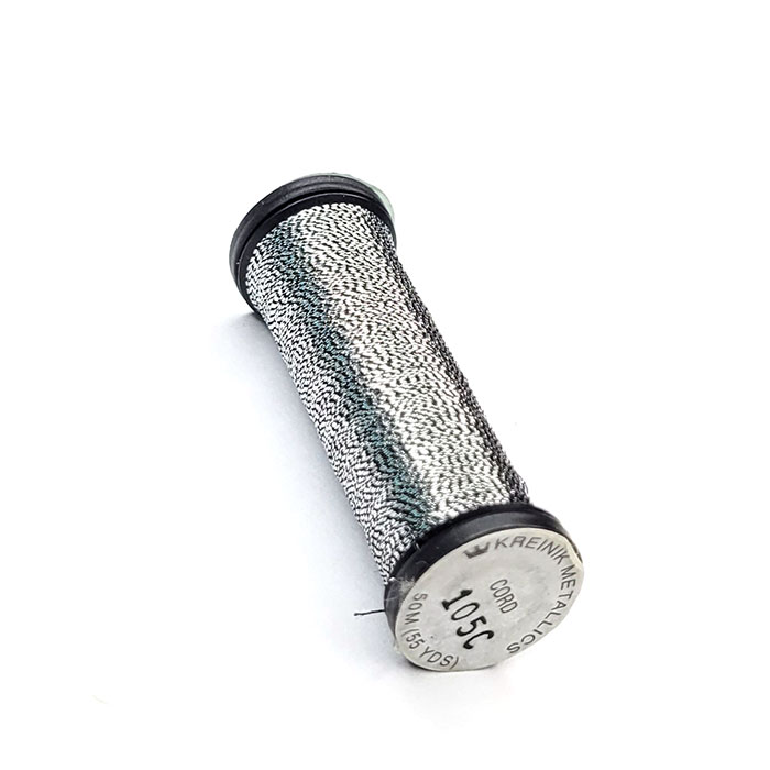 Kreinik 크라이닉자수실 CORD 105C 1PLY(#1) Antique Silver