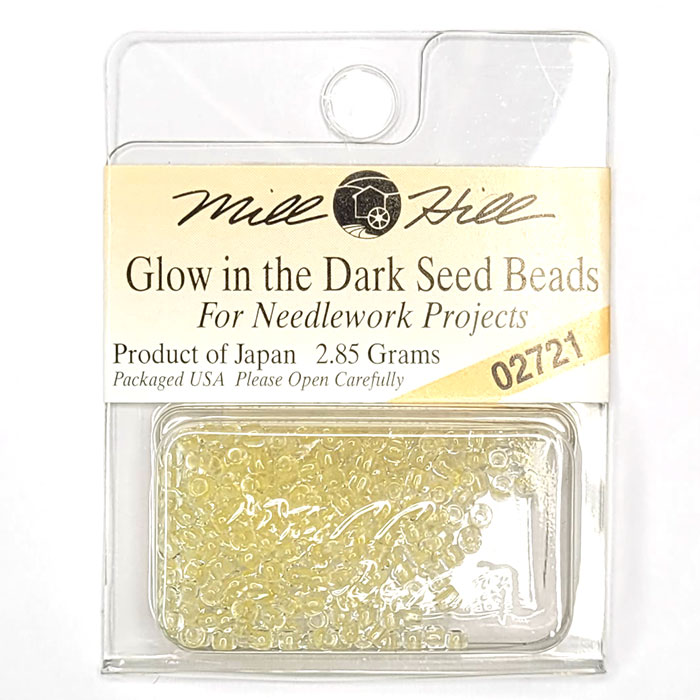 MillHill 구슬 비즈/ 02721 Glow in the Dark 축광(Yellow)