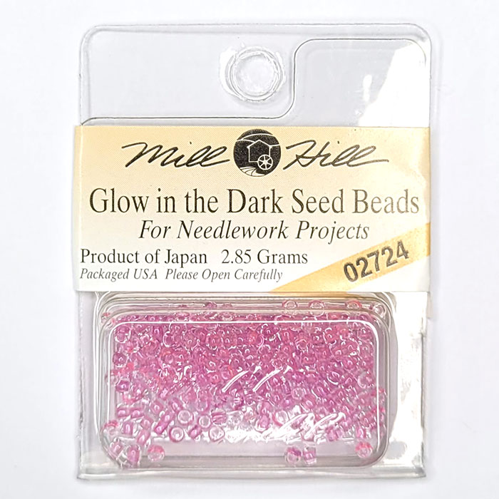 MillHill 구슬 비즈/ 02724 Glow in the Dark 축광(Pink)
