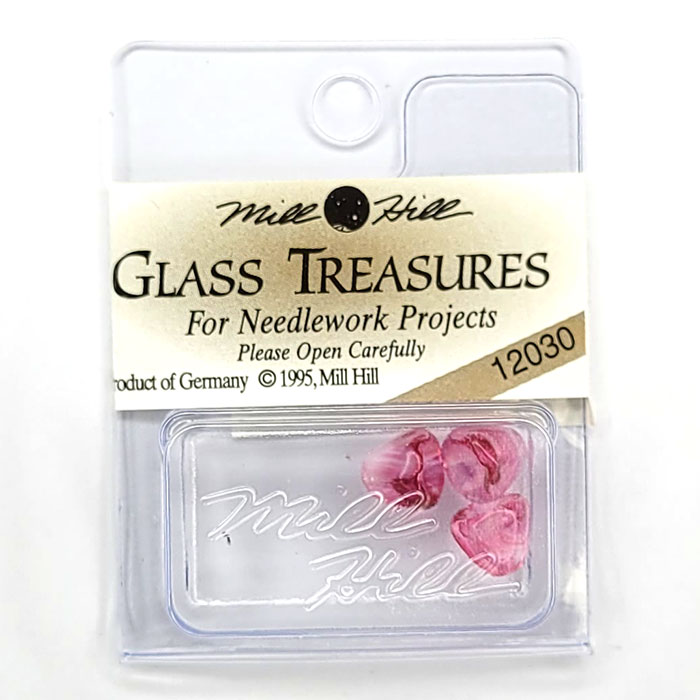 MillHill 크리스탈장식/ 12030 Small Bell Flower Marbled Rose