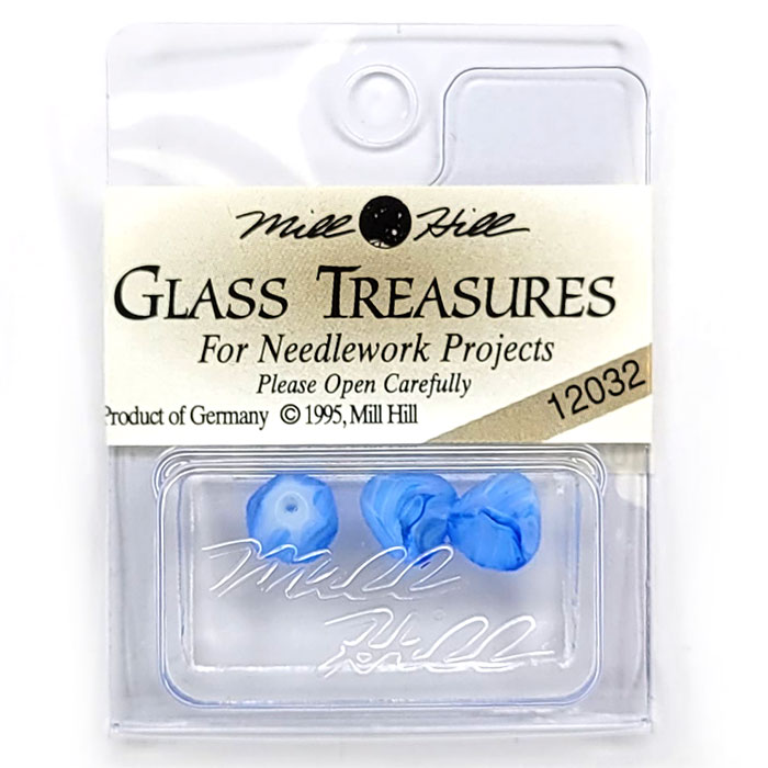 MillHill 크리스탈장식/ 12032 Small Bell Flower Marbled Light Blue