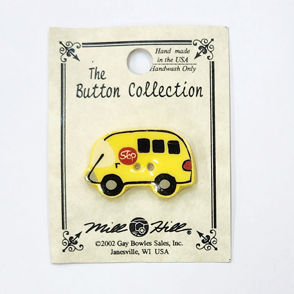 MillHill 세라믹버튼단추/ 86117 School Bus