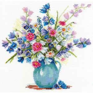 외국 십자수패키지 Alisa/ Bluebells and asters-2-19
