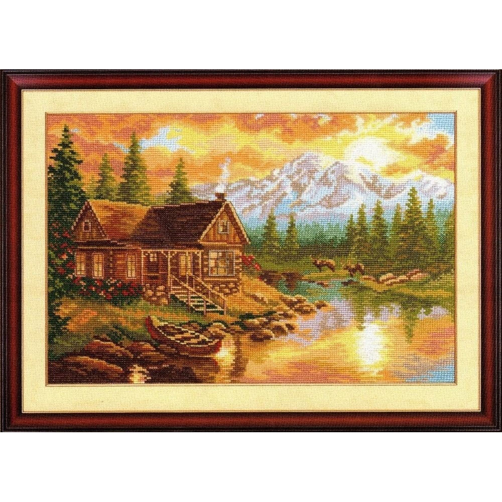 외국 십자수패키지 Alisa/ Evening in the mountains-3-04