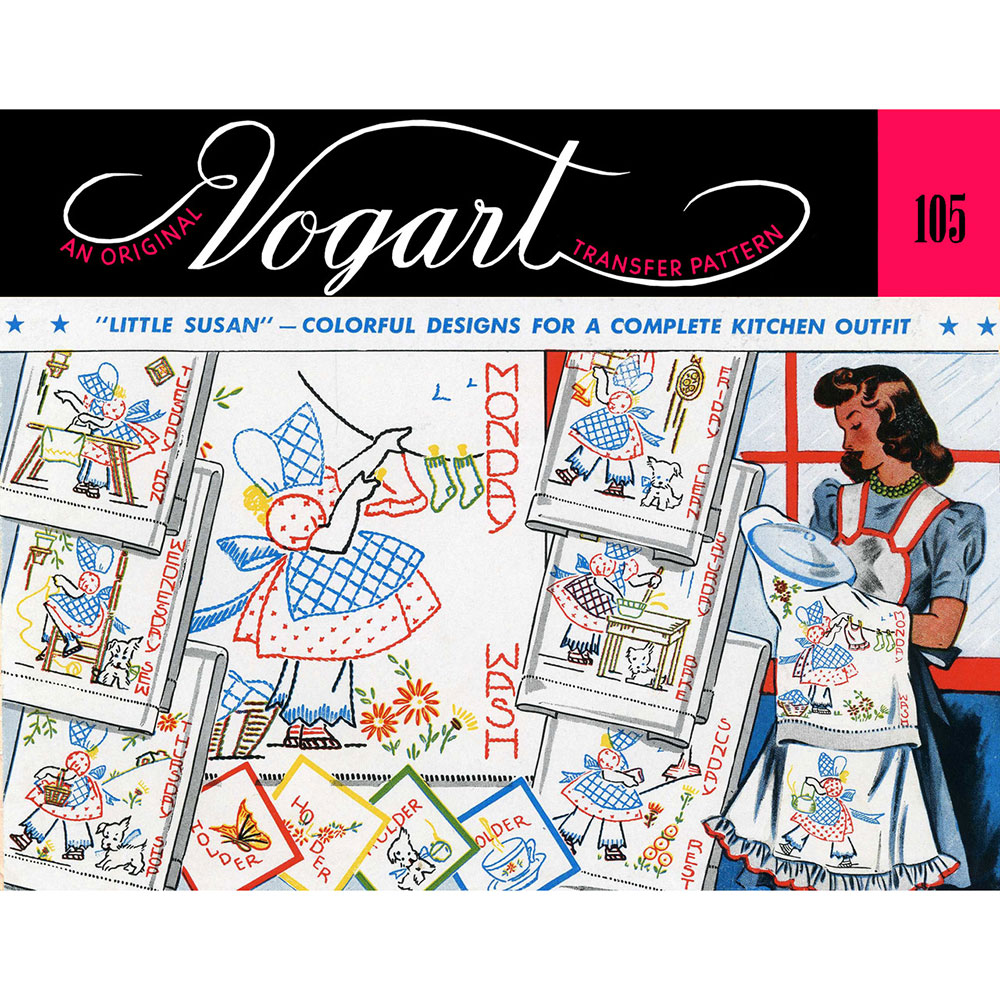 다림질 전사도안 Aunt Marthas Vogart 시리즈 Little Susan-ATM105