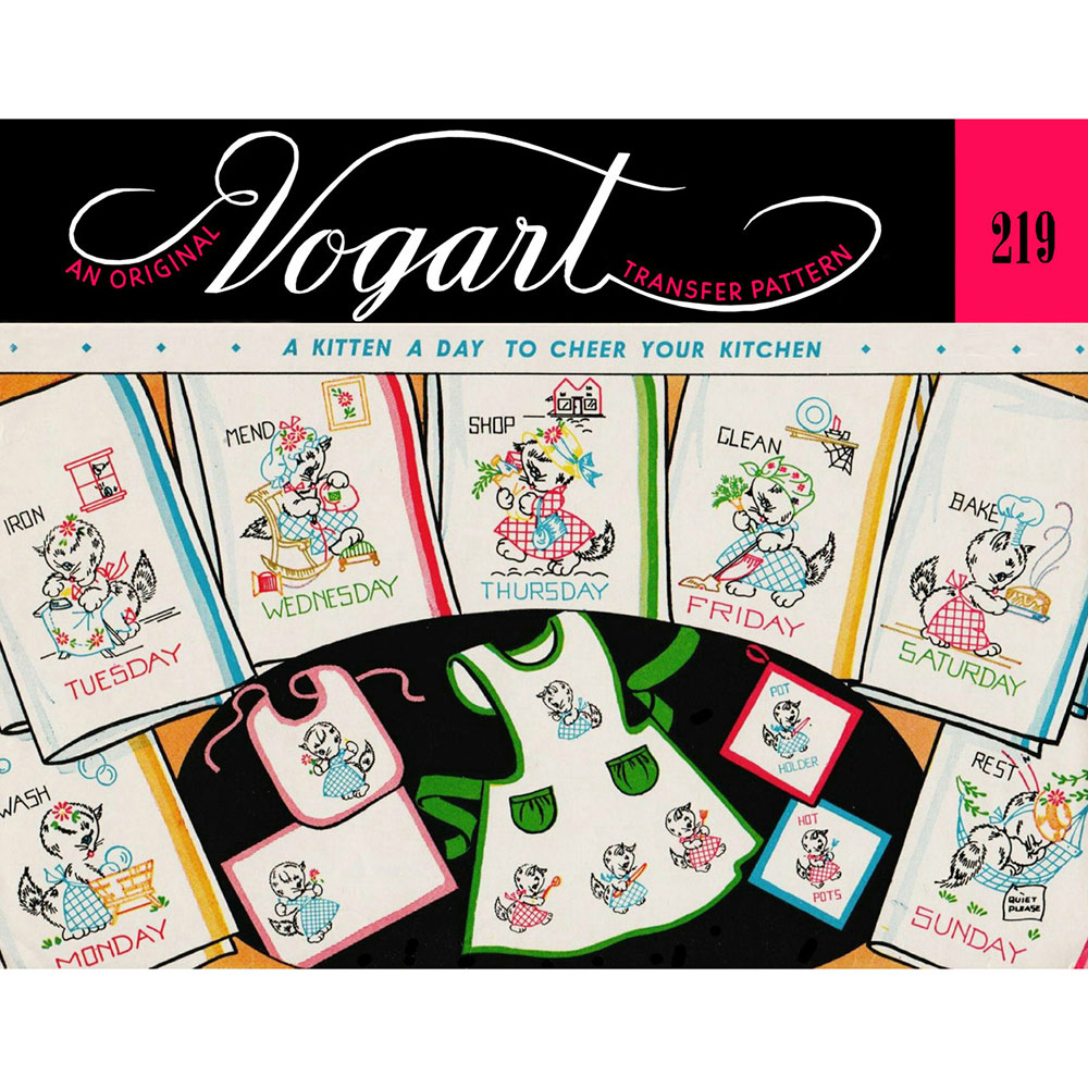 다림질 전사도안 Aunt Marthas Vogart 시리즈 A Kitten A Day-ATM219