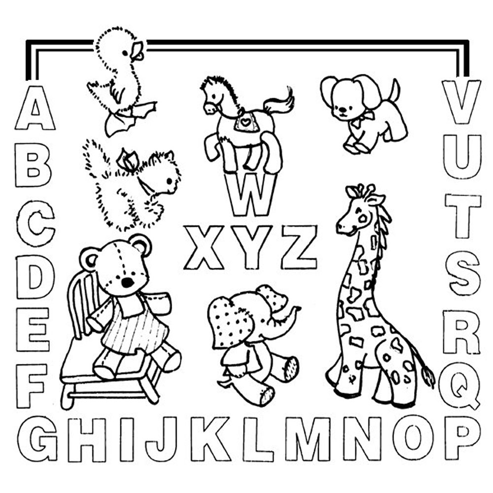 다림질 전사도안 Aunt Marthas Kids Letter Sampler-ATM3926