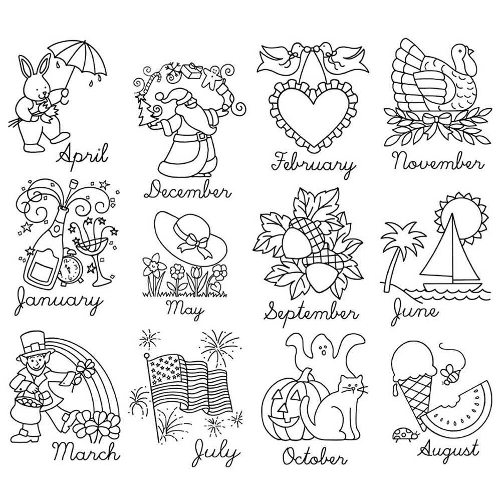 다림질 전사도안 Aunt Marthas Monthly Madness-ATM3995