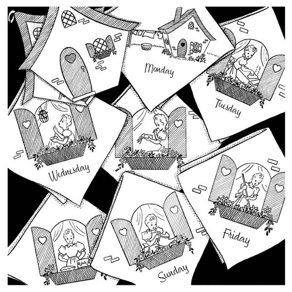 다림질 전사도안 Aunt Marthas Happy Homemaker-ATM4020