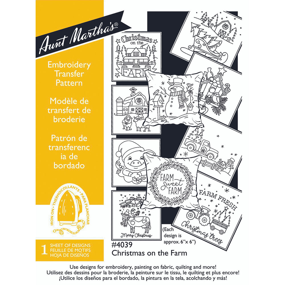 다림질 전사도안 Aunt Marthas Christmas on the Farm-ATM4039