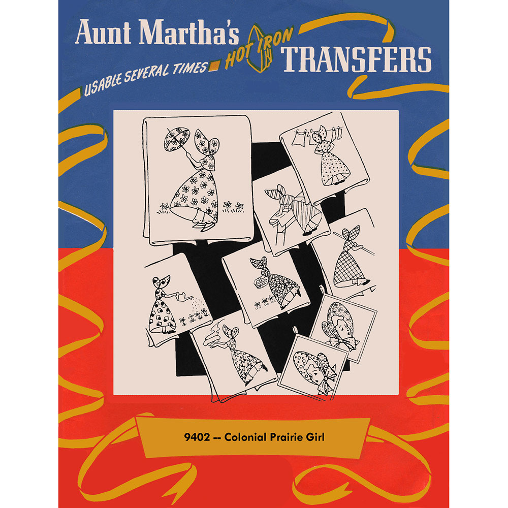 다림질 전사도안 Aunt Marthas Colonial Prairie Girl-ATM9402