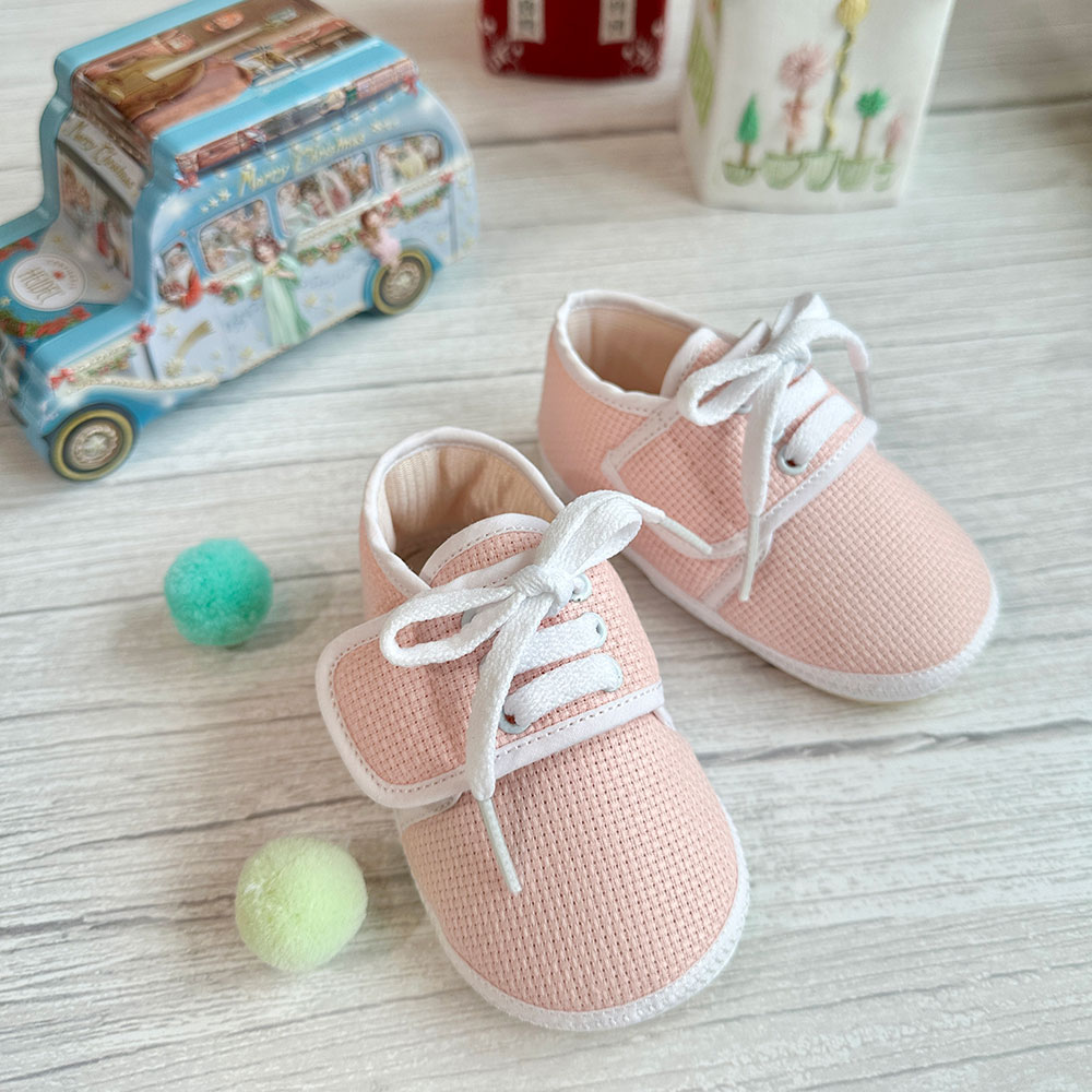 독일 쯔바이원단 십자수 아기신발 백일선물 돌선물 Pink/2388