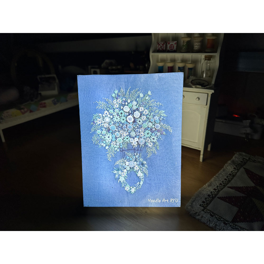 세상 하나뿐인 LED무드등 셀프제작세트(자수,퀼트작품실물,사진,그림활용)