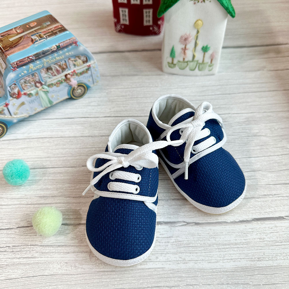 독일 쯔바이원단 십자수 아기신발 백일선물 돌선물 Navy/4479