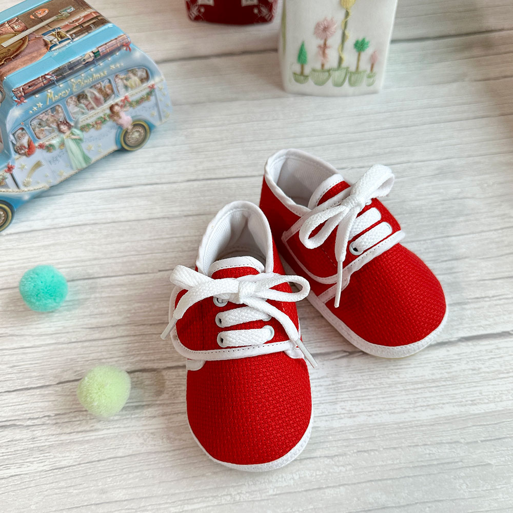독일 쯔바이원단 십자수 아기신발 백일선물 돌선물 Red/7592