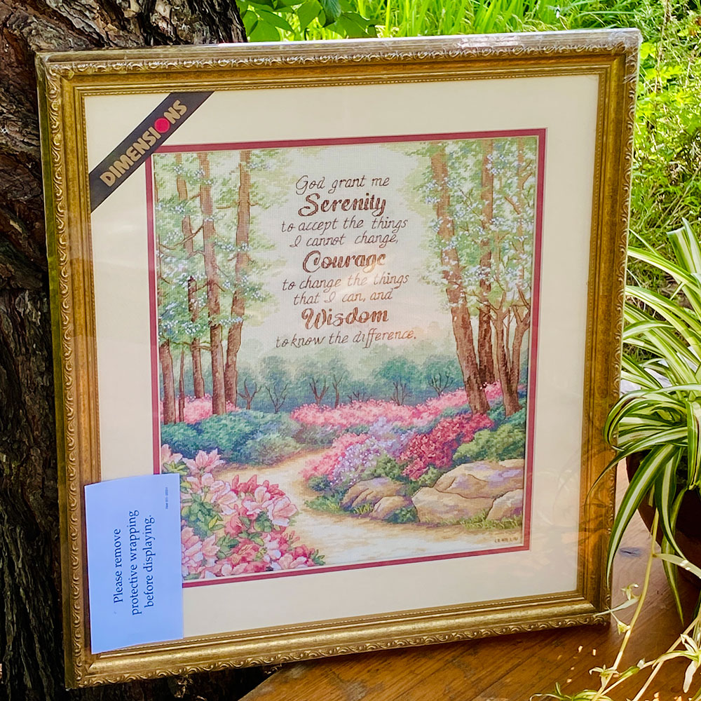 십자수 완성작품(유리없는 액자로 제작된 상태)-SERENITY,COURAGE,AND WISDOM/13973