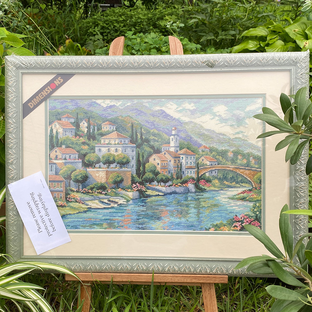 십자수 완성작품(유리없는 액자로 제작된 상태)-ITALIAN VISTA/14852