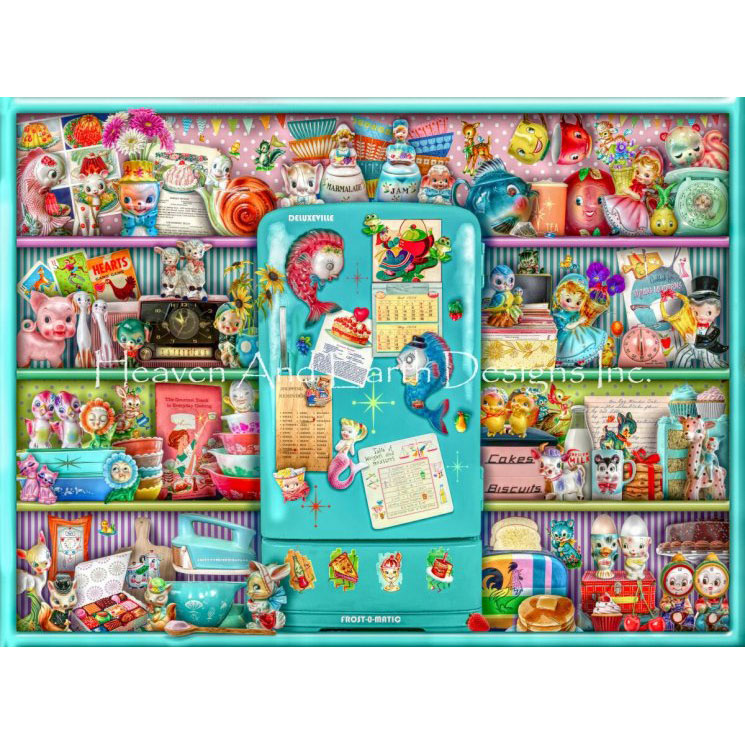 십자수도안책 명화 Heaven and Earth/ The Kitschy Kitchen Shelf-20200070(0068)(CHART PACK)