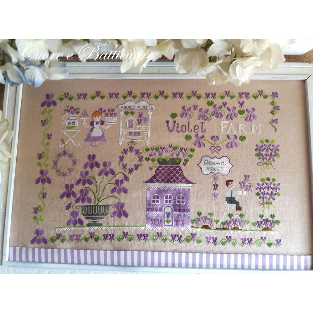 십자수도안책 Batticuore/ Violet Farm(번호없음)/25-1796(CHART PACK)