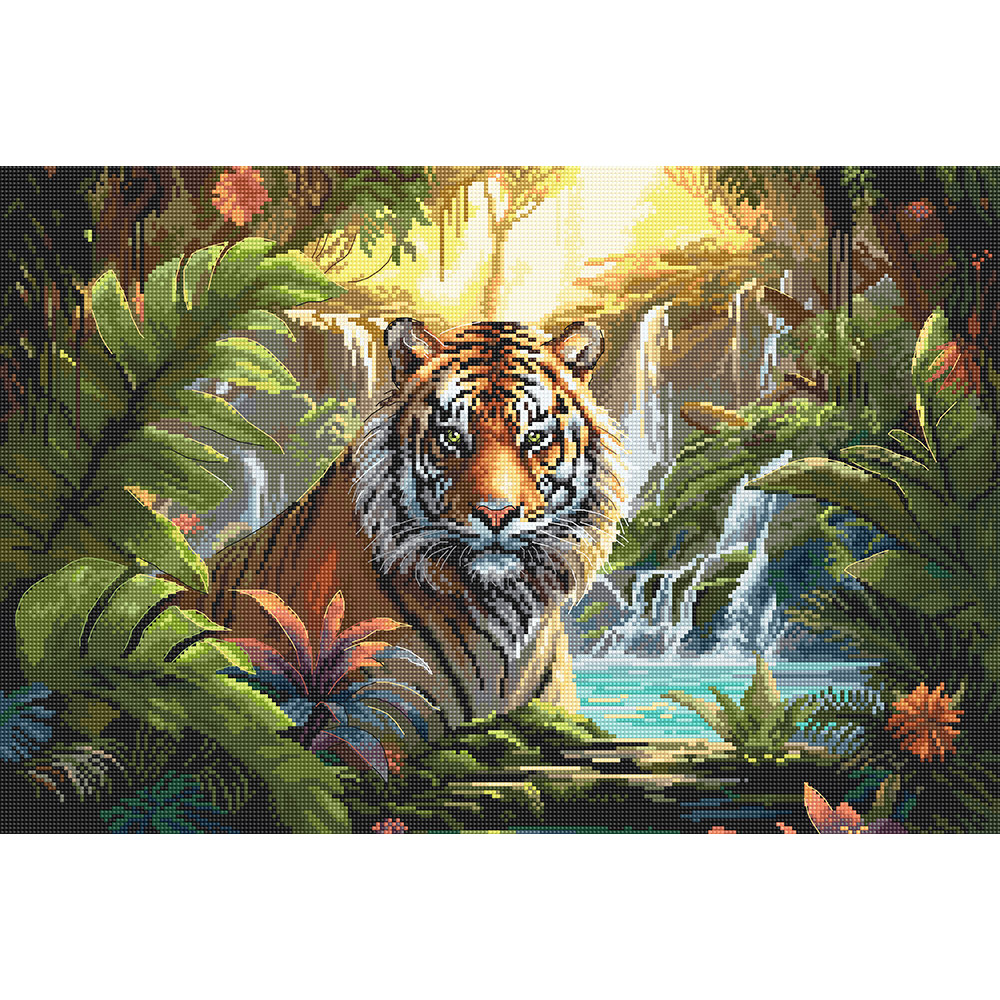 외국 십자수패키지 LETISTITCH/ Waterfall Rest(Tiger)-L9900