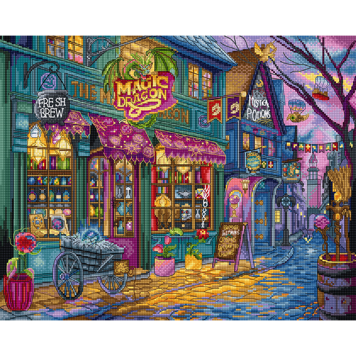 외국 십자수패키지 LETISTITCH/ The Magic Dragon Shop-L9914
