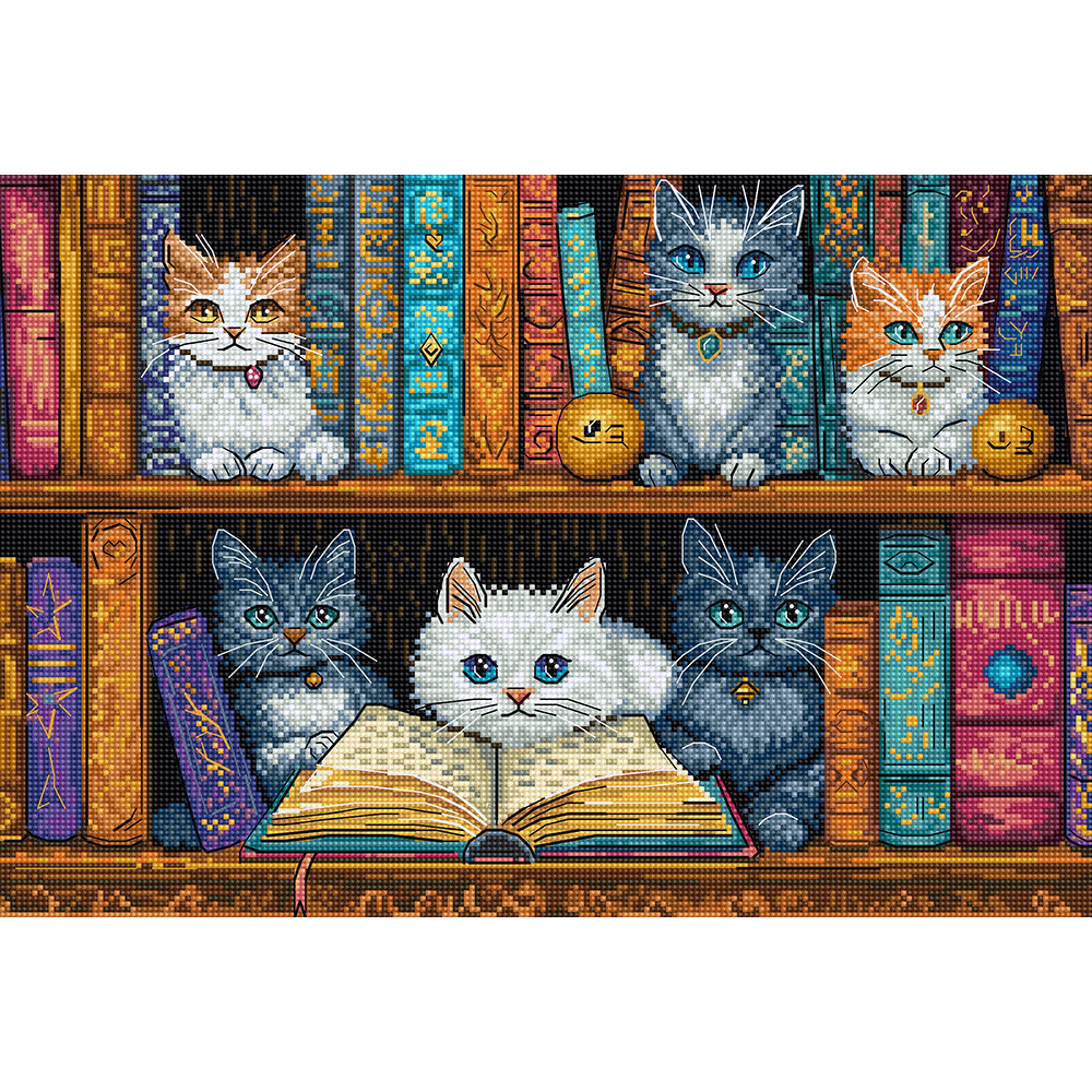 외국 십자수패키지 LETISTITCH/ Bookshelf-L9917