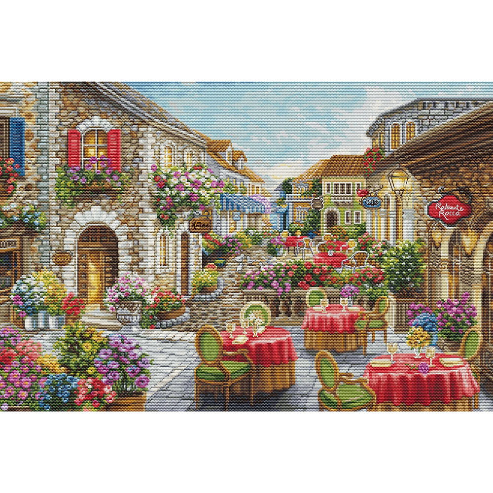 외국 십자수패키지 Luca-s Gold Collection/ Fiori Caffes-BU5080