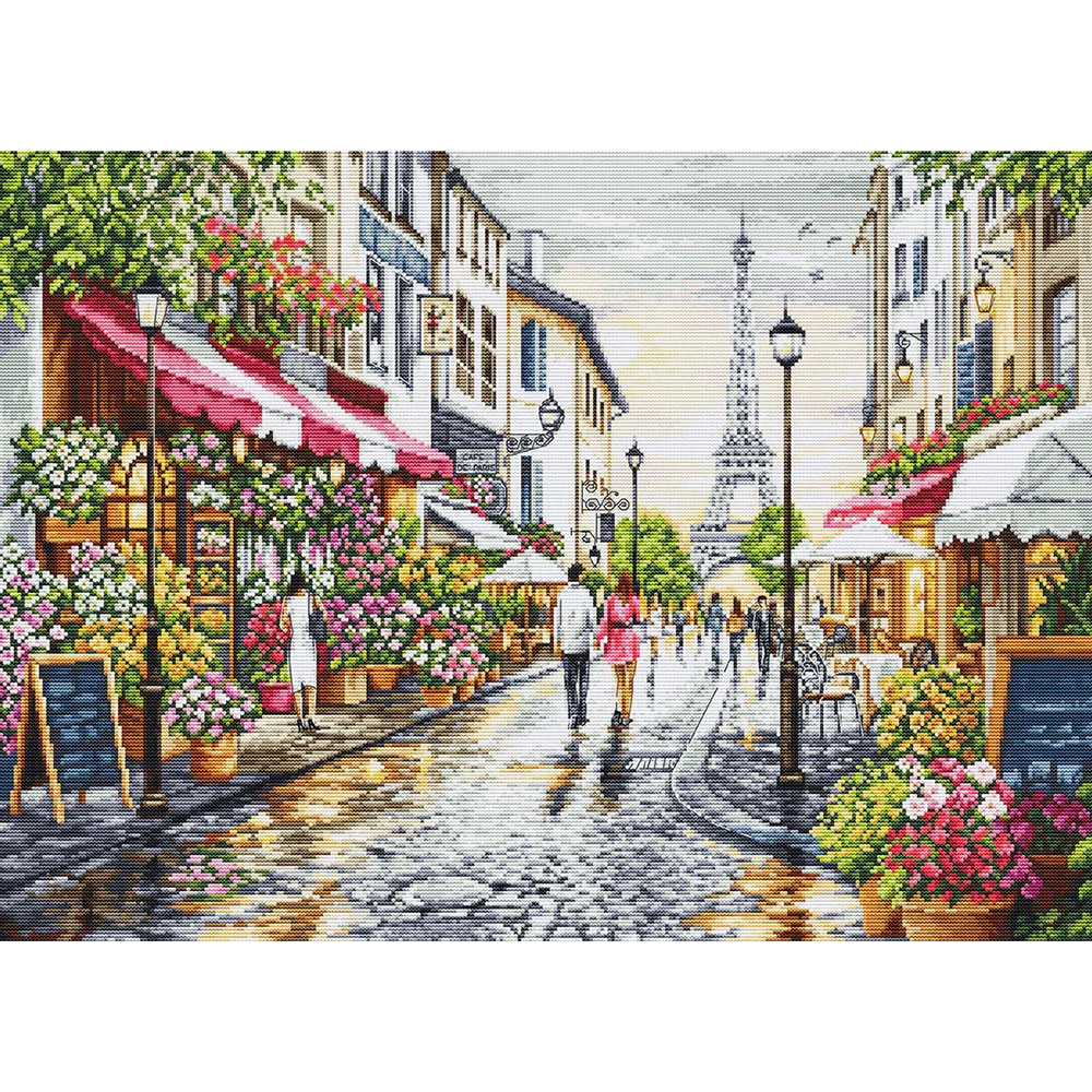 외국 십자수패키지 Luca-s Gold Collection/ Paris Flower Shop-BU5107