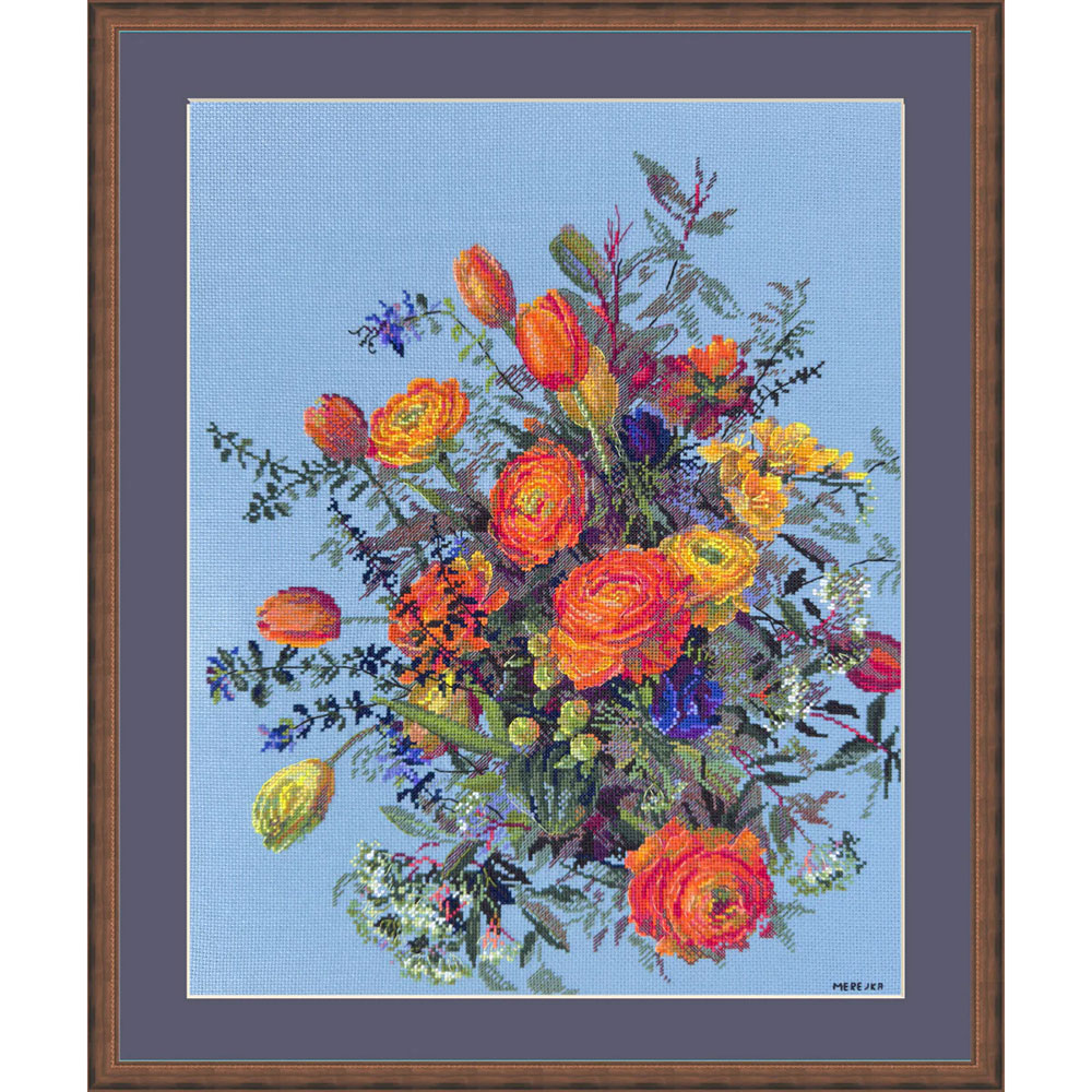 외국 십자수패키지 Merejka/Sunlit Petals-K-270(종이 도안 없음-->앱으로 보기)