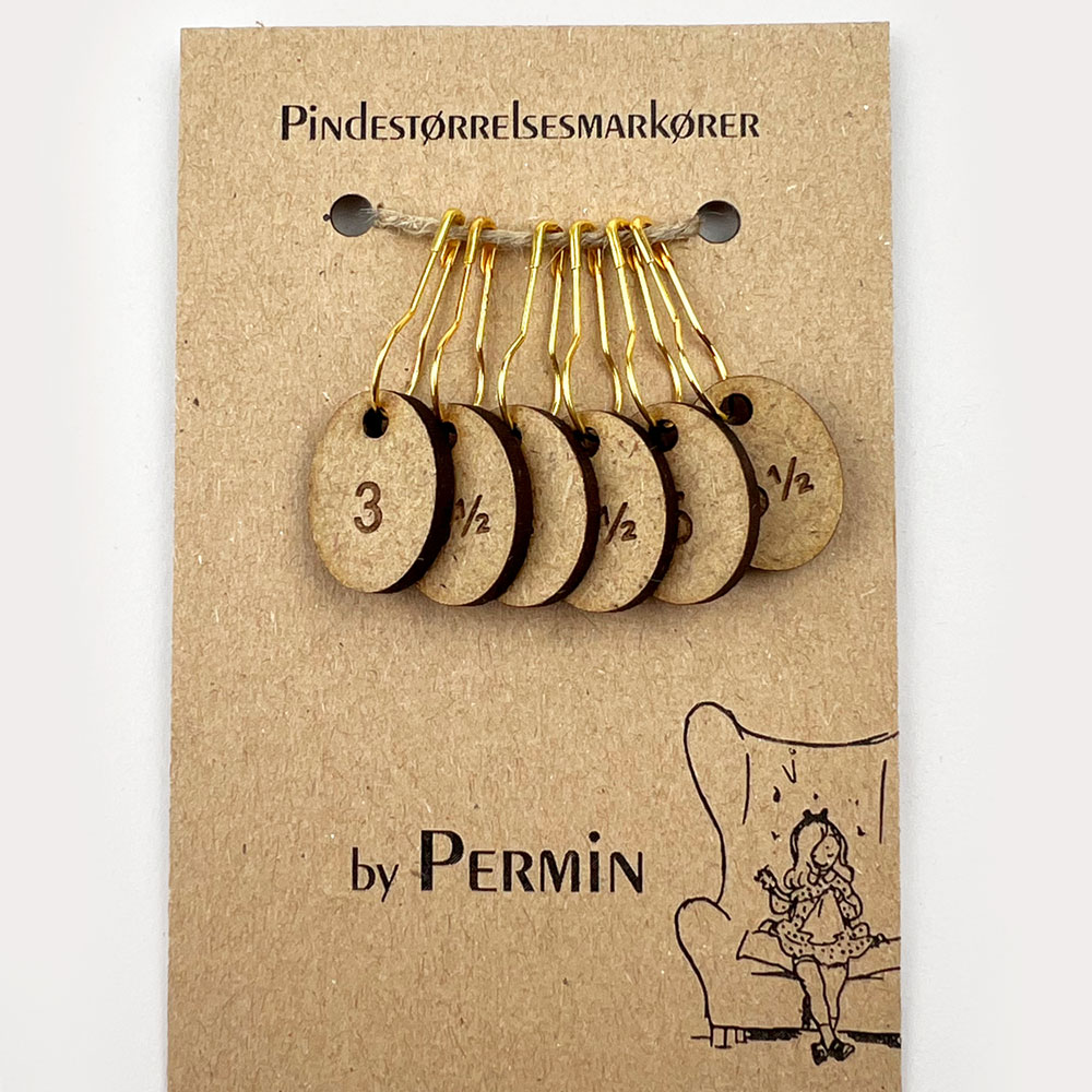 덴마크 Permin/ (우드제품) 뜨개용 바늘사이즈 표시마커 860009